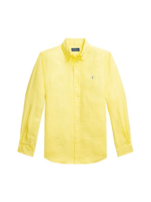 camicia uomo slim fit lino resort gold POLO RALPH LAUREN | 710968915011